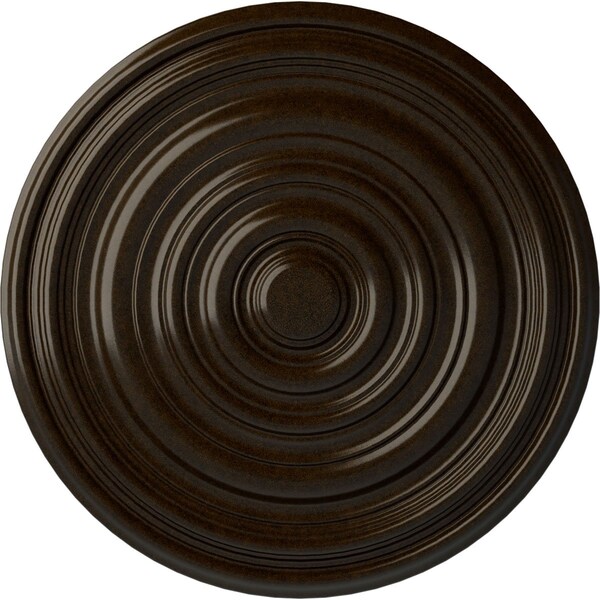 Ekena Millwork Carton Ceiling Medallion (For Canopies up to 2 5/8"), Hand-Painted Bronze, 12 5/8"OD x 1"P CM13CABZS - main